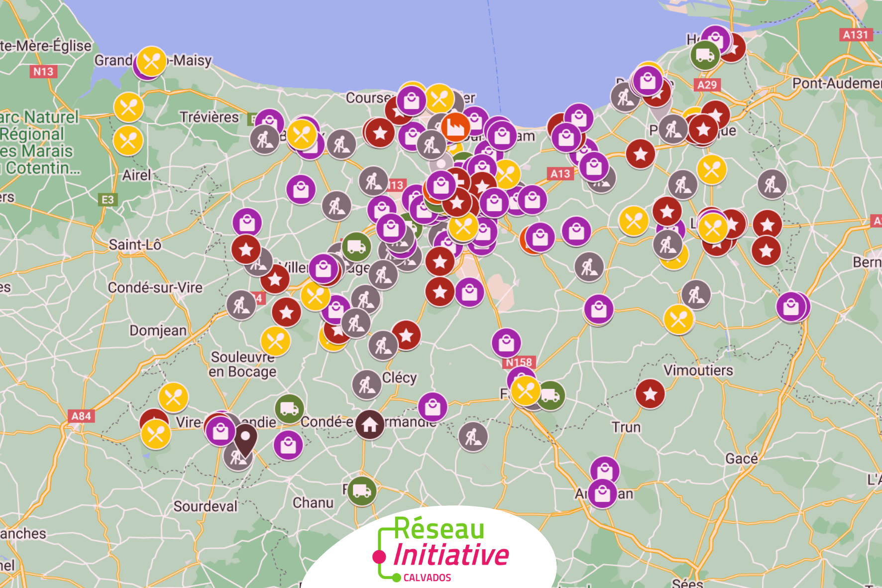 Carte interative projets 2024 Initiative Calvados